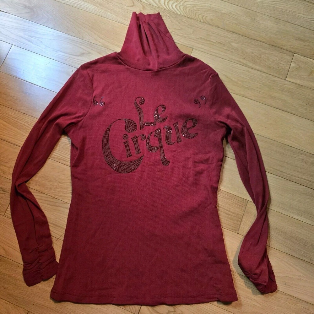 Women's Red Turtleneck Tunic Top
